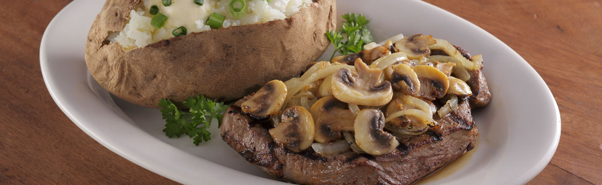Sirloin with Mushrooms & Onions Sirloin with Mushrooms & Onions
